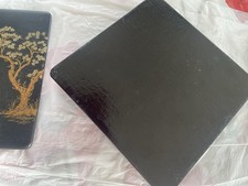 Paper Mache Box With Chinese Figures On Lid