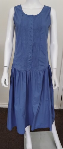 Vintage 80s blue cotton - 80s, drop