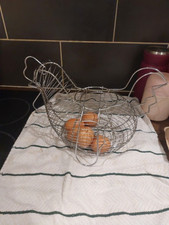 KITCHENCRAFT CHROME WIRE CHICKEN EGG BASKET