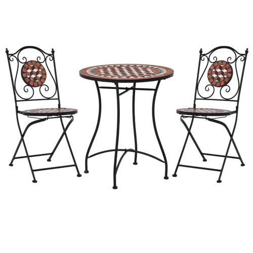Bistro set terracotta 60cm - terracotta,