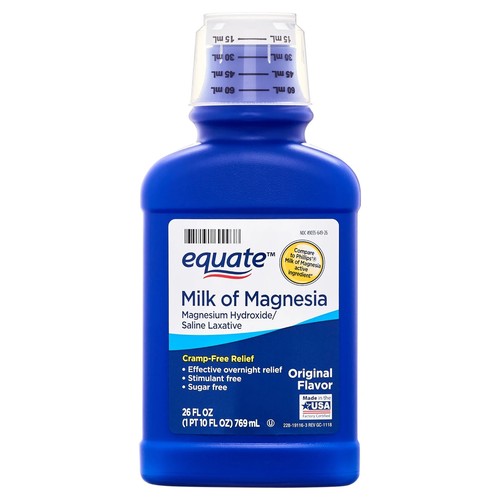 Equate milk magnesia - milk, saline