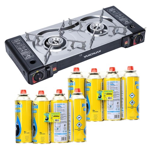 Portable double burner gas - double,
