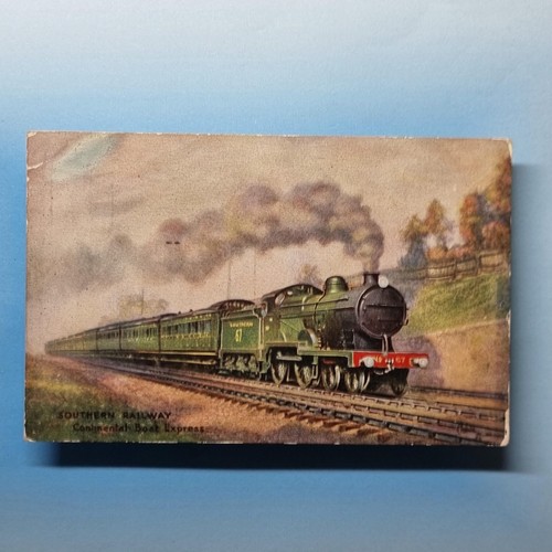 Steam railway postcard 1932 - railway,