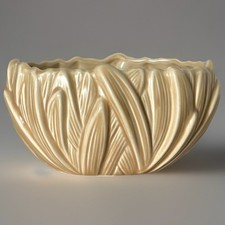 Vintage Sylvac Hyacinth Leaf Planter Model 2482, Beige, Mid Century c1930s