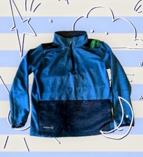 RUSSELL DRI POWER 360 1/4 Zip Youth Small 6 -7 Jacket Blue Boy's KANGAROO Pocket