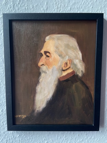 Oil painting portrait old - of,