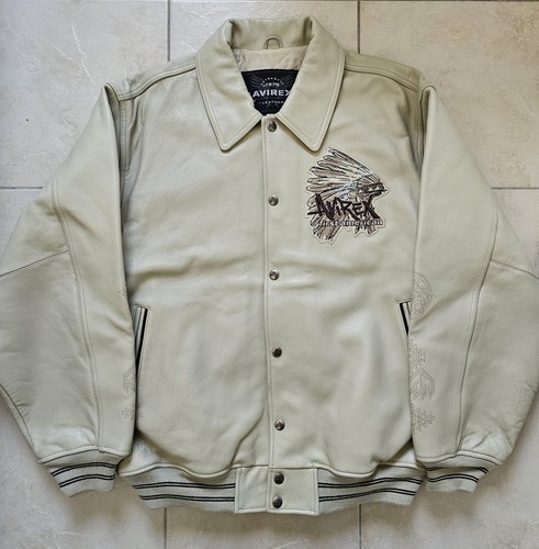 Avirex leather varsity jacket - avirex,
