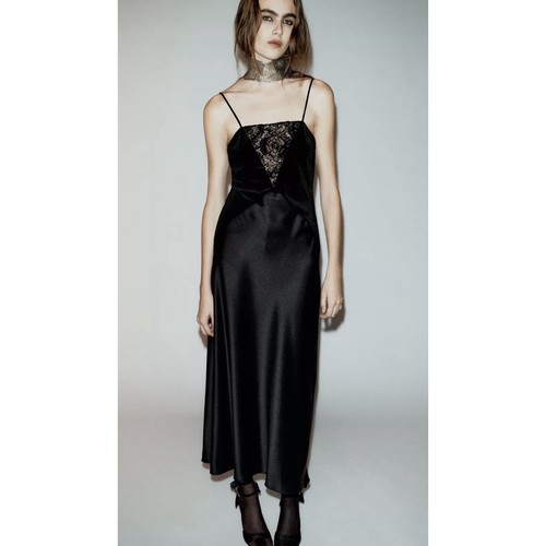 Zara contrasting satin velvet - contrasting,