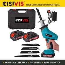 2 Battery 21V Reciprocating Saw Cordless Hand Saw Electric Wood Metal Cutter