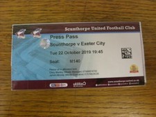 22/10/2019 Ticket: Scunthorpe