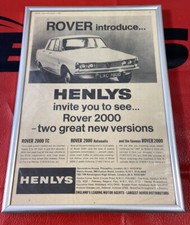 Framed original Classic Car Ad