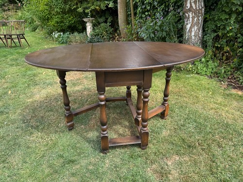Vintage oak gateleg dining - oak,