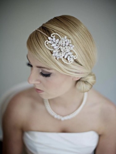 Bridal pearl and - , rhinestone