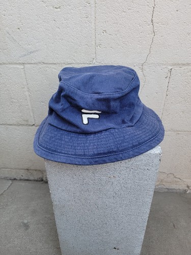 Vintage blue fila bucket - vintage, hat