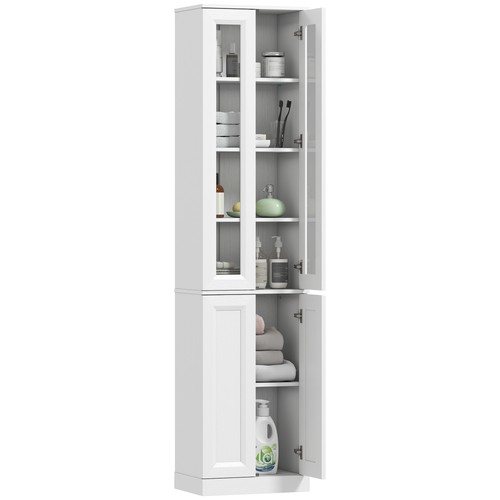 Homcom tall bathroom - tall, storage