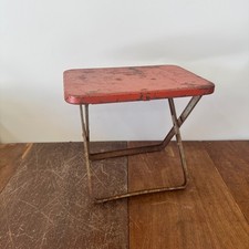 Vintage Red Metal Folding