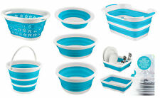 Silicone Collapsible Bowl Folding Basket Washing Basin Bucket Dish Rack Compact