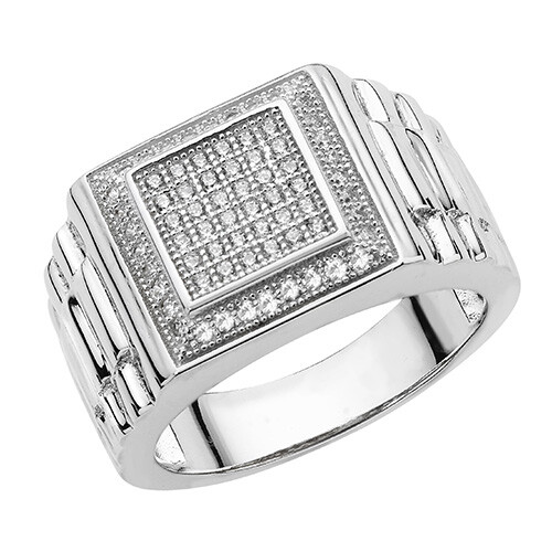Men sterling silver signet - men's,