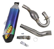 FMF Exhaust System Factory 4.1 RCT Megabomb Carbon Blue For Kawasaki KX 450 2021