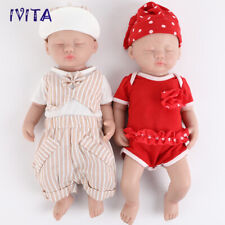 IVITA 15'' Sleeping Silicone Reborn Baby Newborn Full Body Silicone Infant Doll