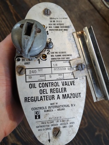 Oil control valve - bm, rayburn