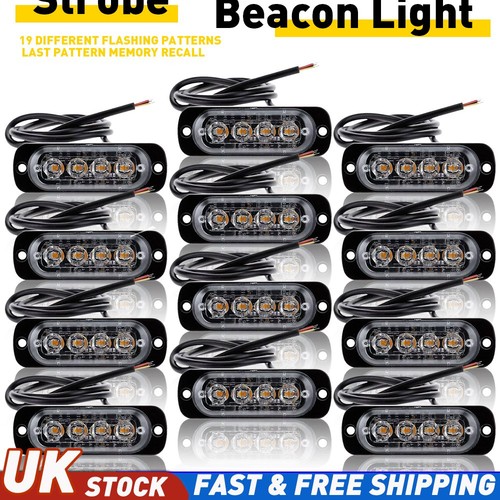 12x 4led amber recovery strobe - 12x,