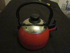 Kettle Red Enamel Stove Top