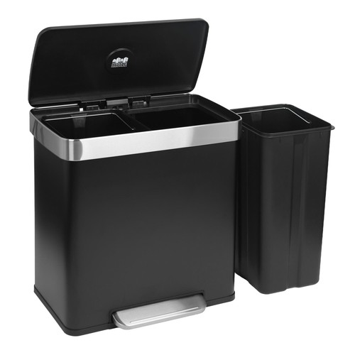 60l double kitchen pedal bin - pedal,