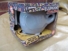 Fun Elephant Memo Mug With Dry Wipe Pen New Boxed Grey Cup Messages Never Forget