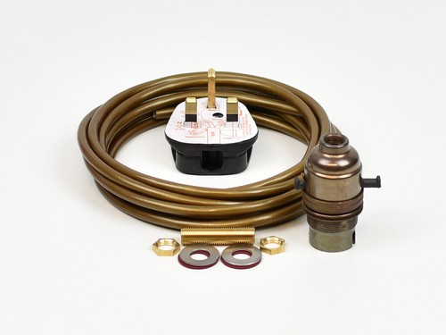 Lamp wiring kit - wiring, brass