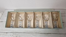 Set of 6 x Vintage sherry glasses in original box (HB29)