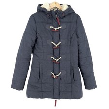 SuperDry Duffle Women Jacket Grey Casual Lm0 Size S