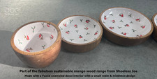 Shoeless Joe Small Robin Design Mango Wood  Bowls - Ideal Christmas Table
