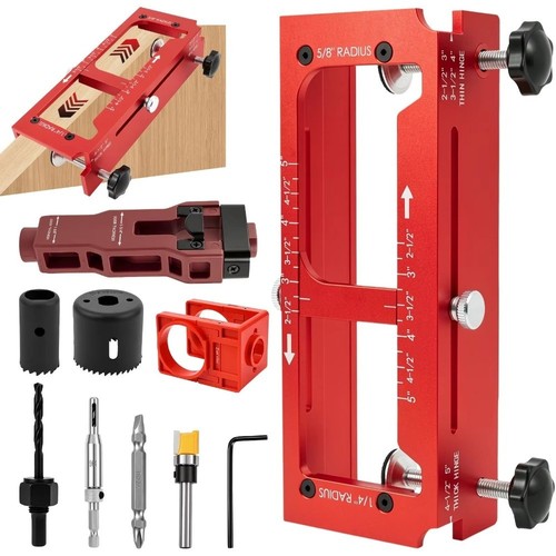 Door hinge jig - hinge, aluminum