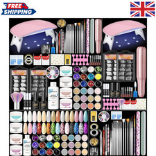 83Pcs Acrylic Nails Kit - Full Set with Lamp and Electric Nail File, Nail Kit A