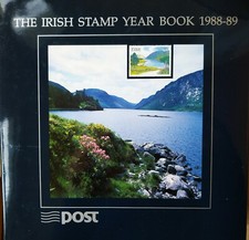 IRELAND 1988-89 COMPLETE YEAR BOOK WITH STAMPS & BLACK PRINT LIMITED TO 7500