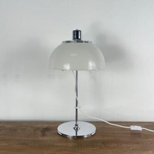 VINTAGE 70s MIDCENTURY GUZZINI FARO TABLE MUSHROOM LAMP LIGHT #4368