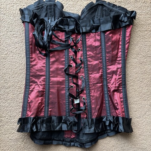 Y2k size small corset - small, black