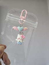 Hello Kitty Keyring Enamel Bag Charm Kawaii Sanrio Clip On Keychain zip charm