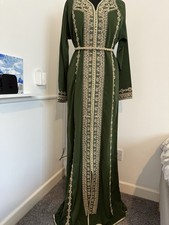 Green Moroccan Jalabiya Kaftan
