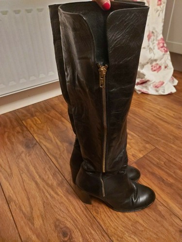 Topshop real leather knee high - topshop,