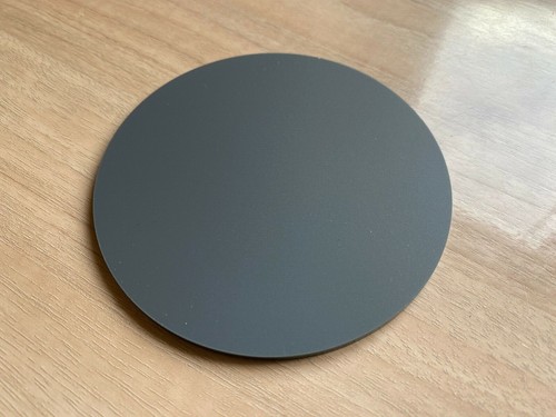 Slate grey round circles disc - grey,