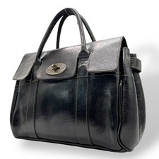 MULBERRY Bayswater Black Leather Satchel Shoulder Bag