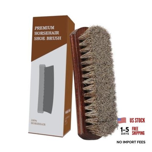 100 horsehair shoe brush 7 - shoe, 7"