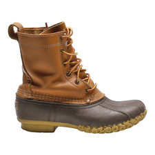 LL BEAN Duck Lace-Up Boots Brown Synthetic Womens UK 2