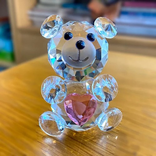 Love heart crystal bear - love,