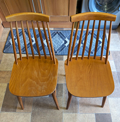Vintage pair chairs - vintage,
