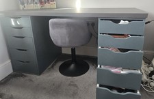 IKEA Alex Drawer Unit Table With Chair