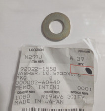 Kawasaki KE100,KZ550, EN450, KH125 Washer 10.5X22X1.6 NOS 92022-1558  (L-5077)