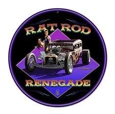 Rat Rod Renegade Vintage Metal Sign - LG221